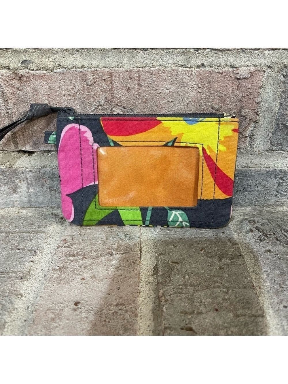 Vera Bradley Orange and Gray Card Holder